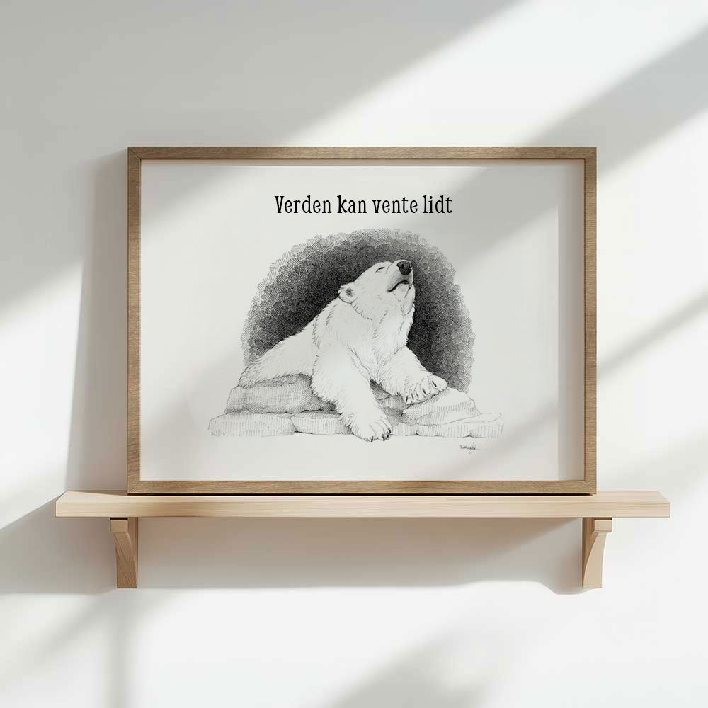 Plakat med isbjørn