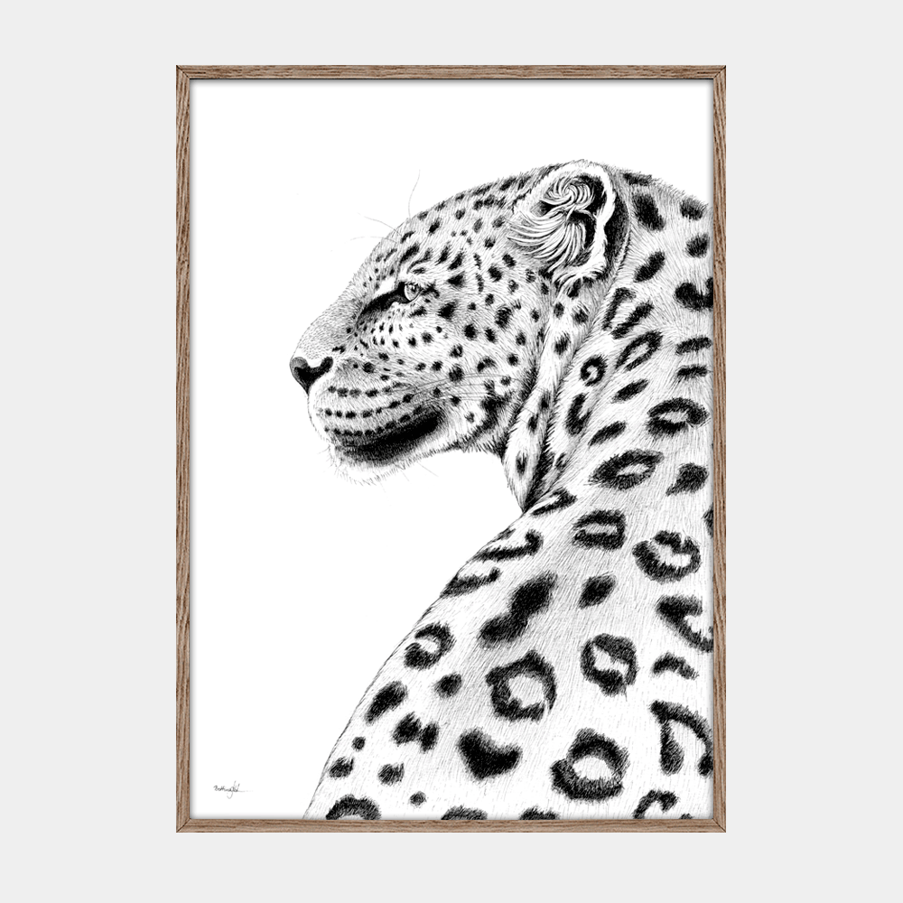 Kunsttryk med leopard