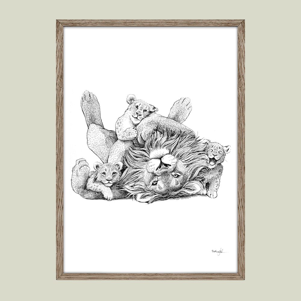 Famileplakat - Verdens bedste løvefar