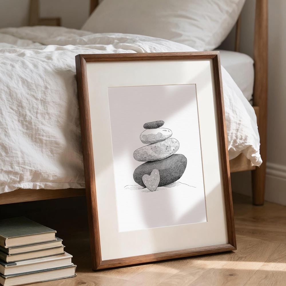 Plakat med balancesten
