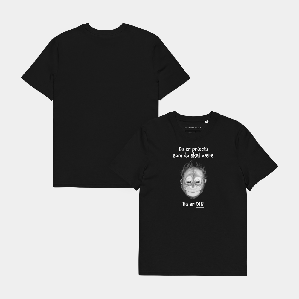 T-shirt med citat og orangutang – Du er DIG