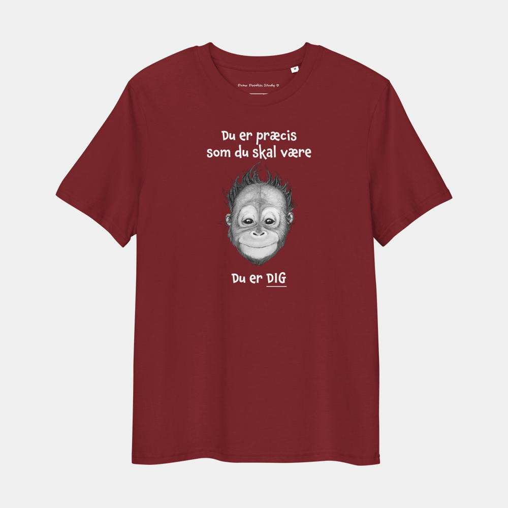 T-shirt med citat og orangutang – Du er DIG