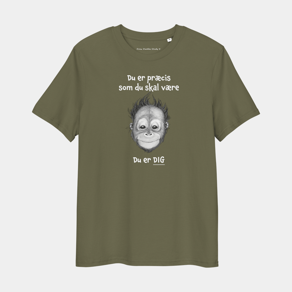 T-shirt med citat og orangutang – Du er DIG