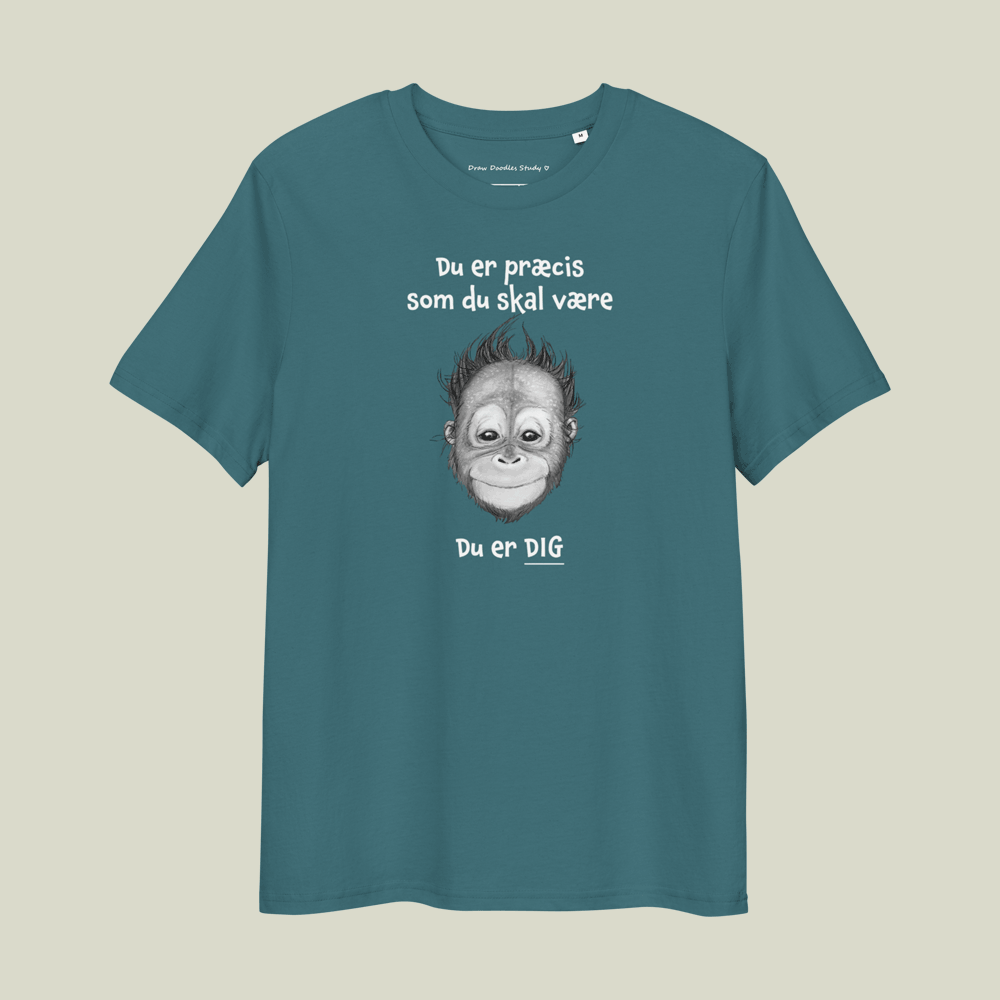 T-shirt med citat og orangutang – Du er DIG