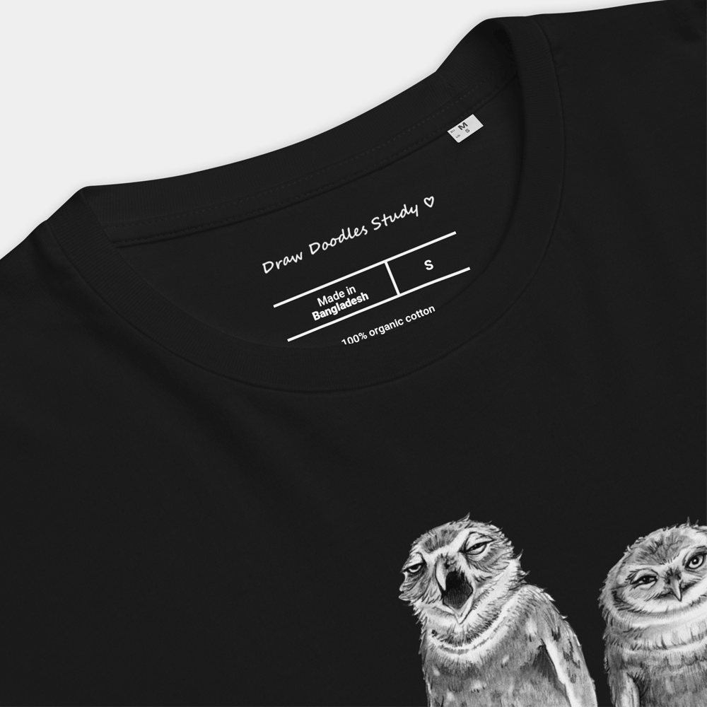 T-shirt med citat og ugler – Du er helt unik