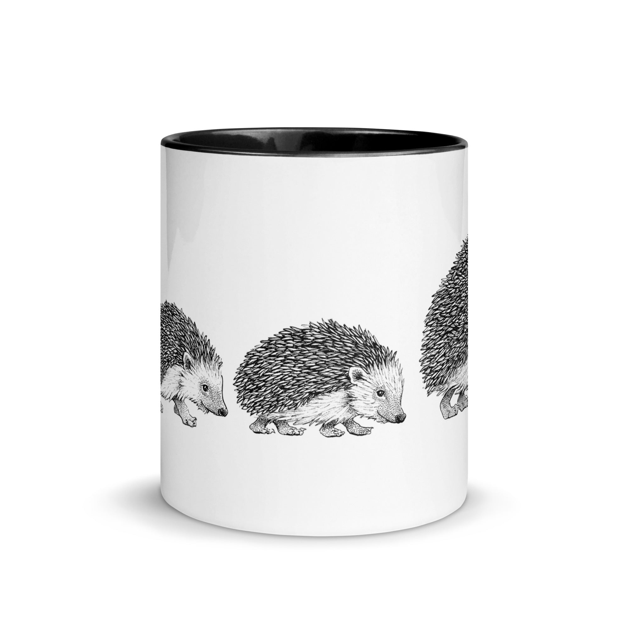 Krus med pindsvinfamilie