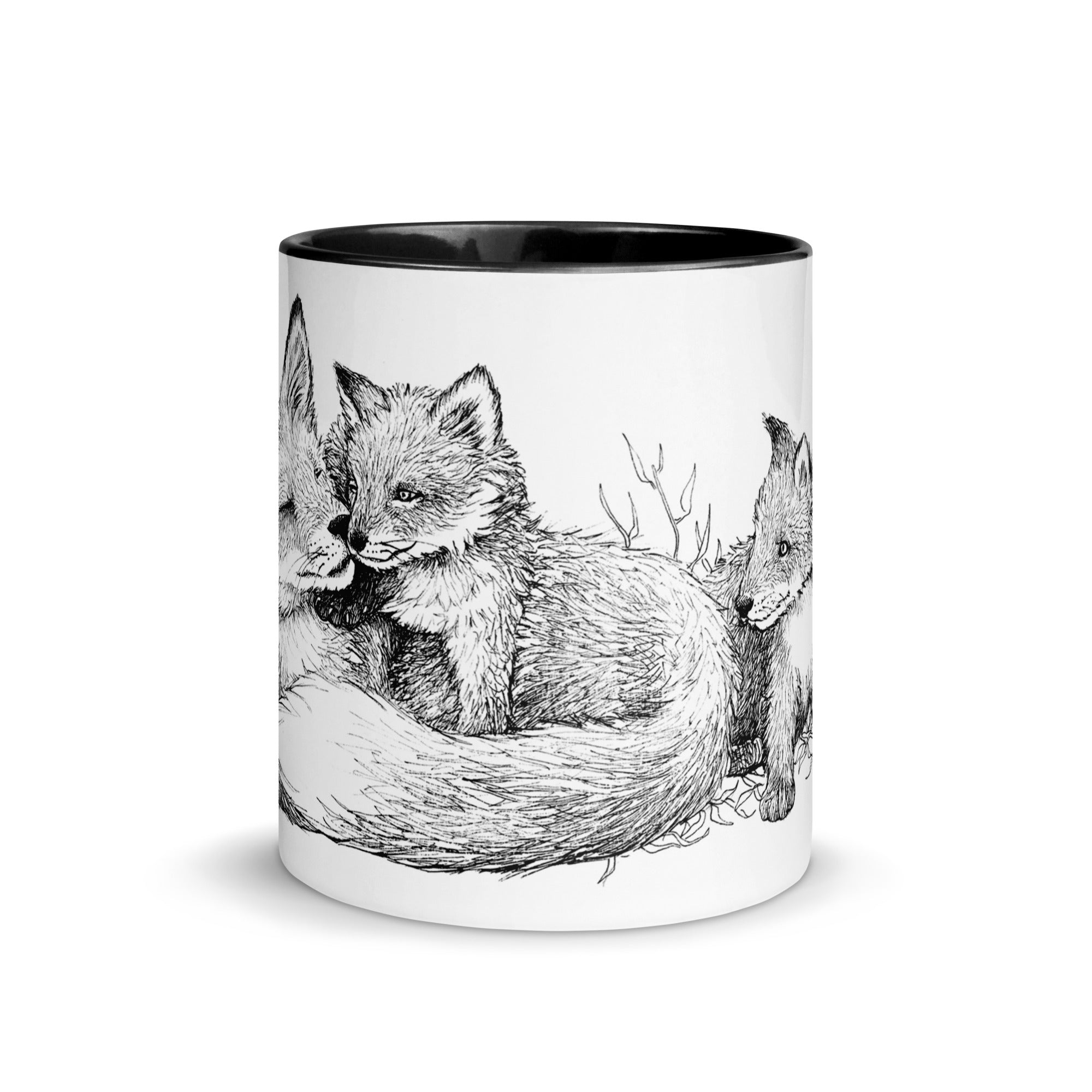 Krus med rævefamilie