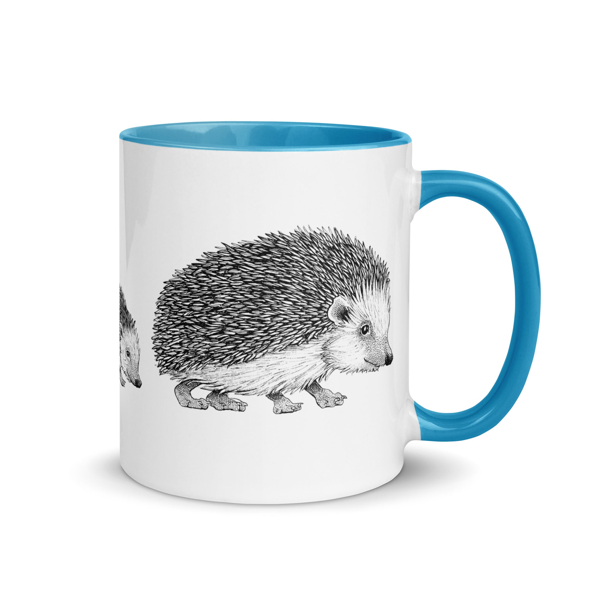 Krus med pindsvinfamilie