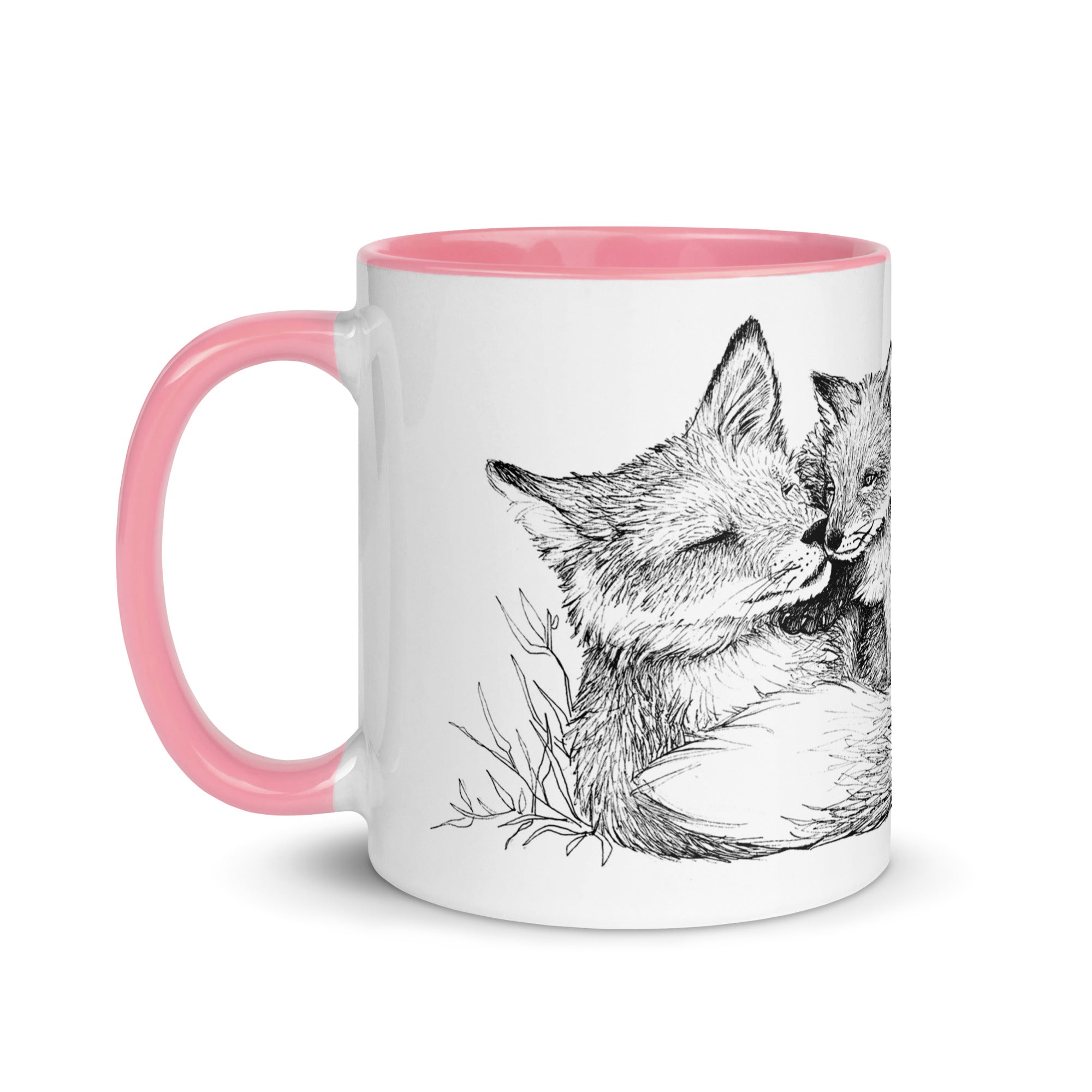 Krus med rævefamilie