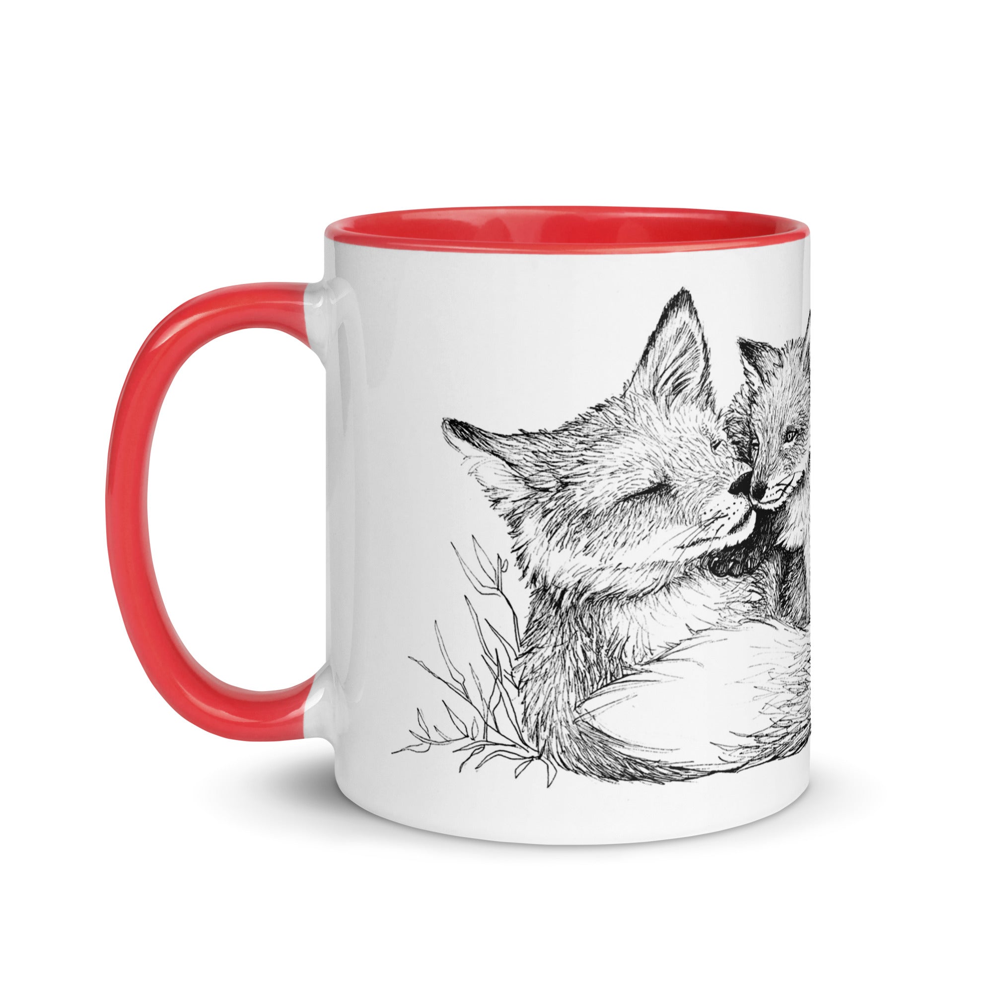 Krus med rævefamilie