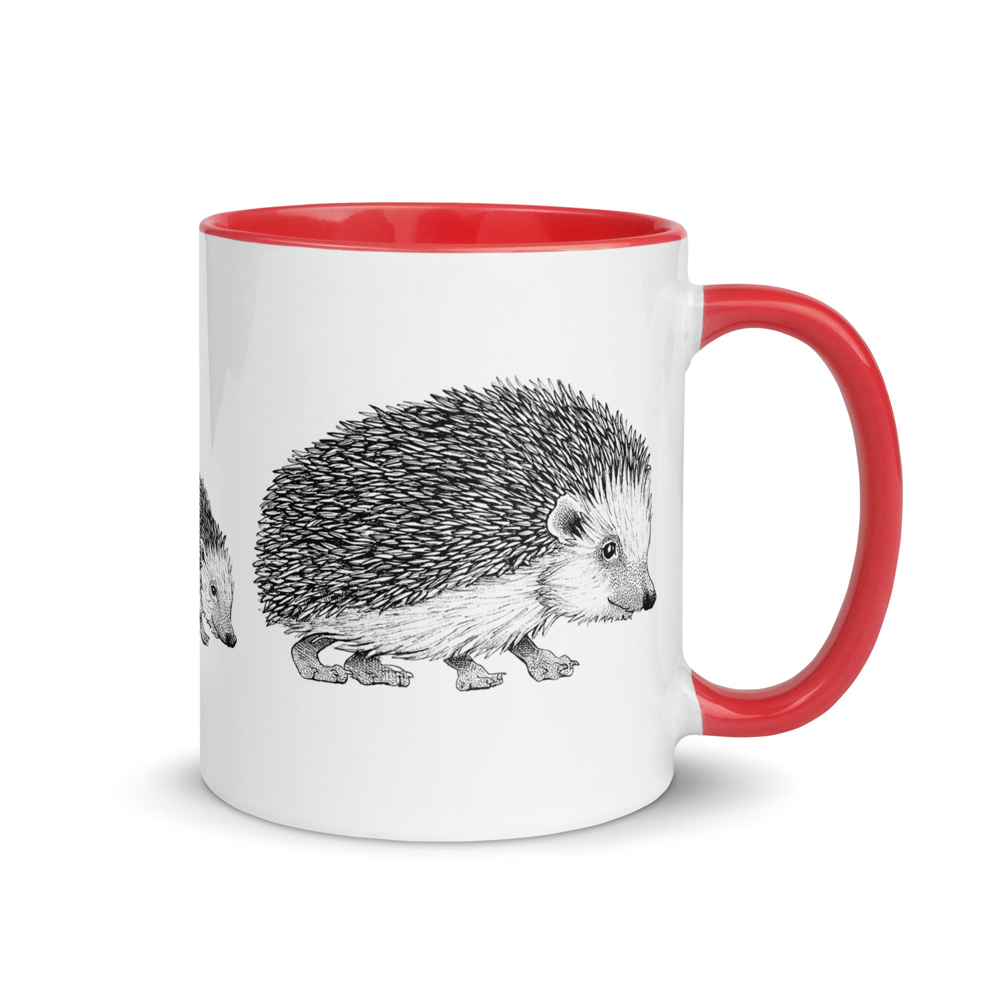 Krus med pindsvinfamilie