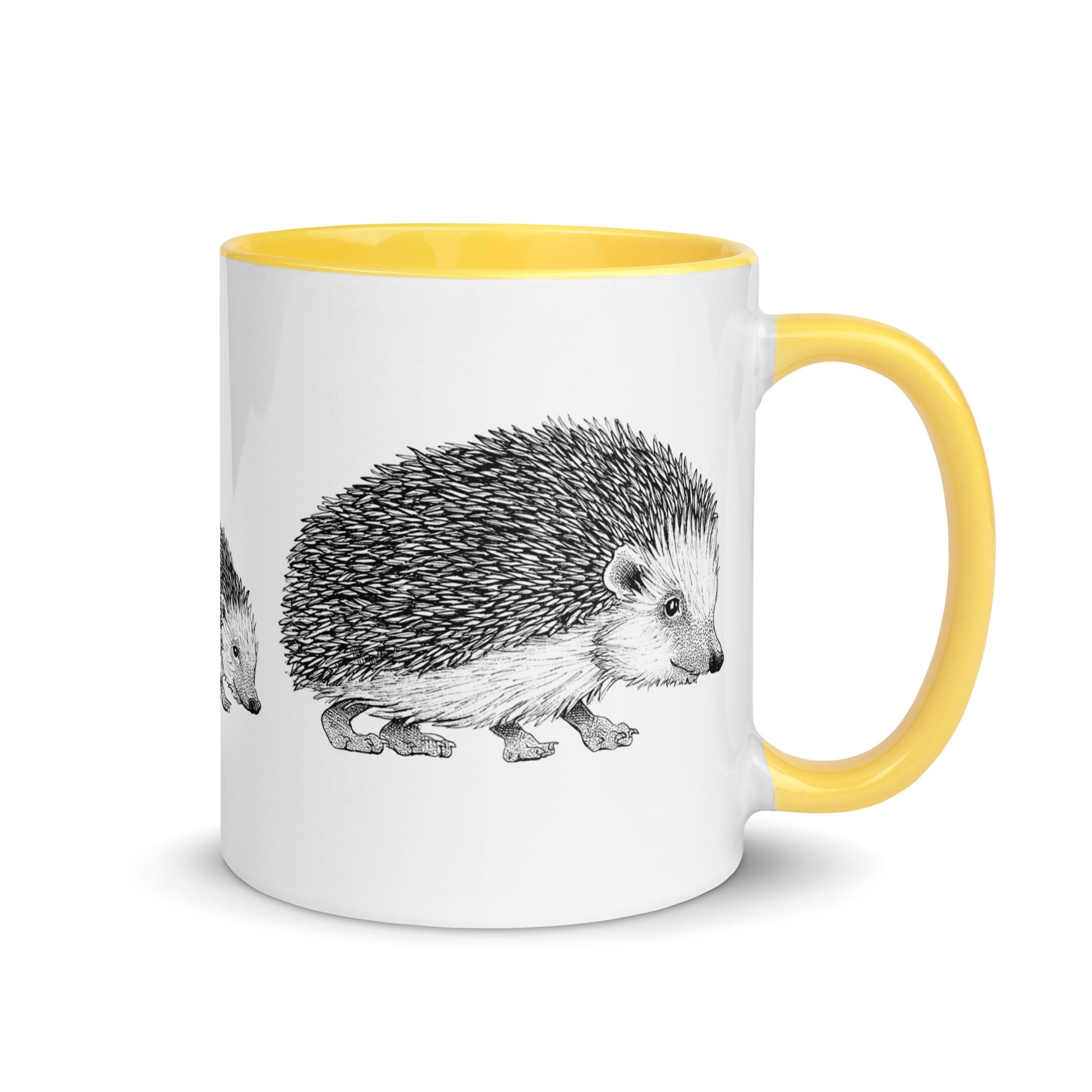 Krus med pindsvinfamilie