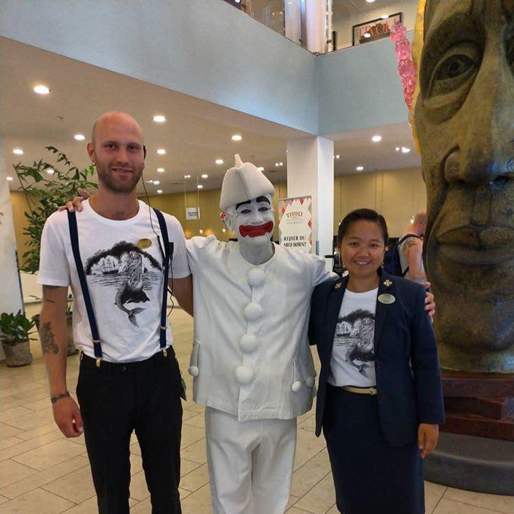 Økologisk t-shirt med 'Den lille havfrue'