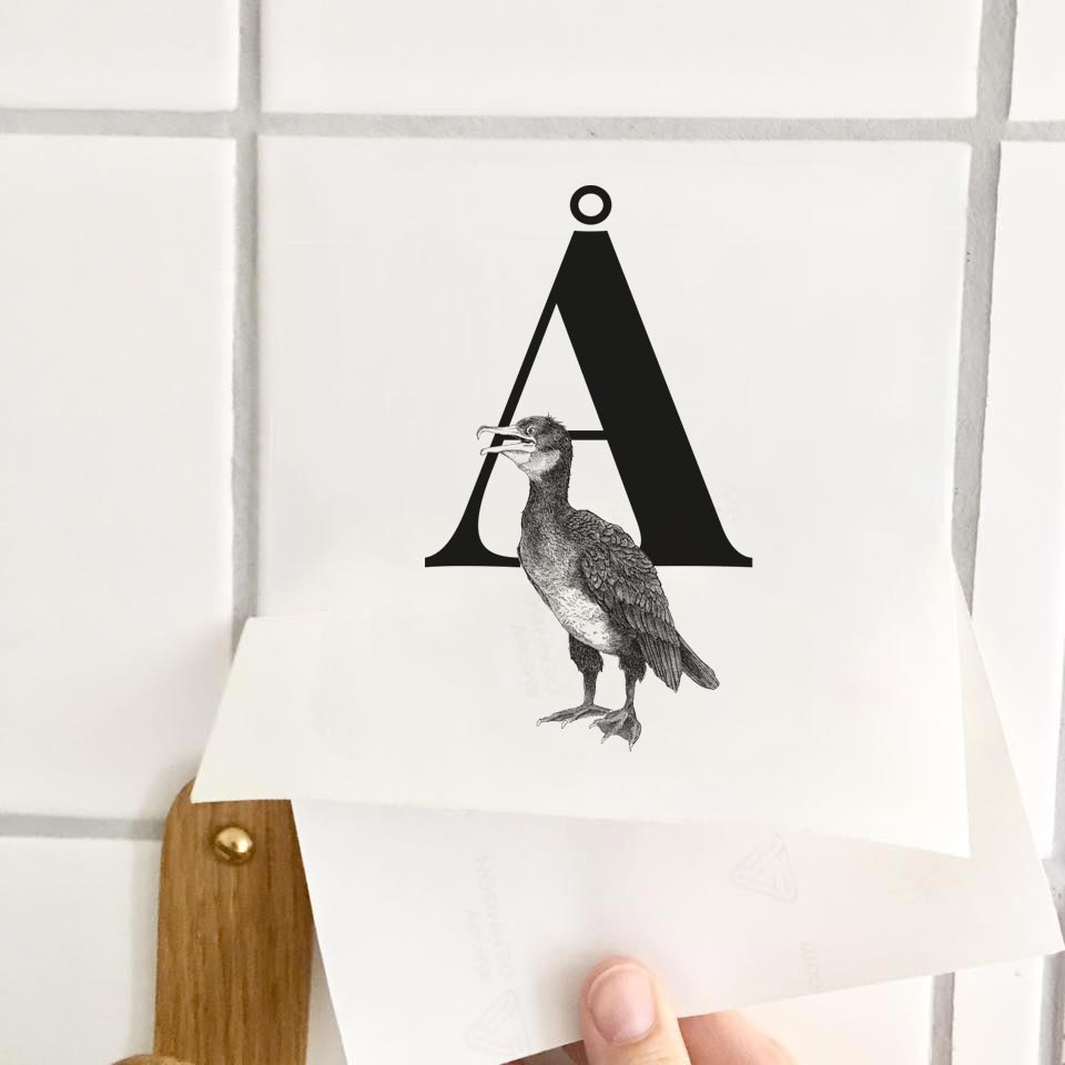 Bogstav sticker - Å