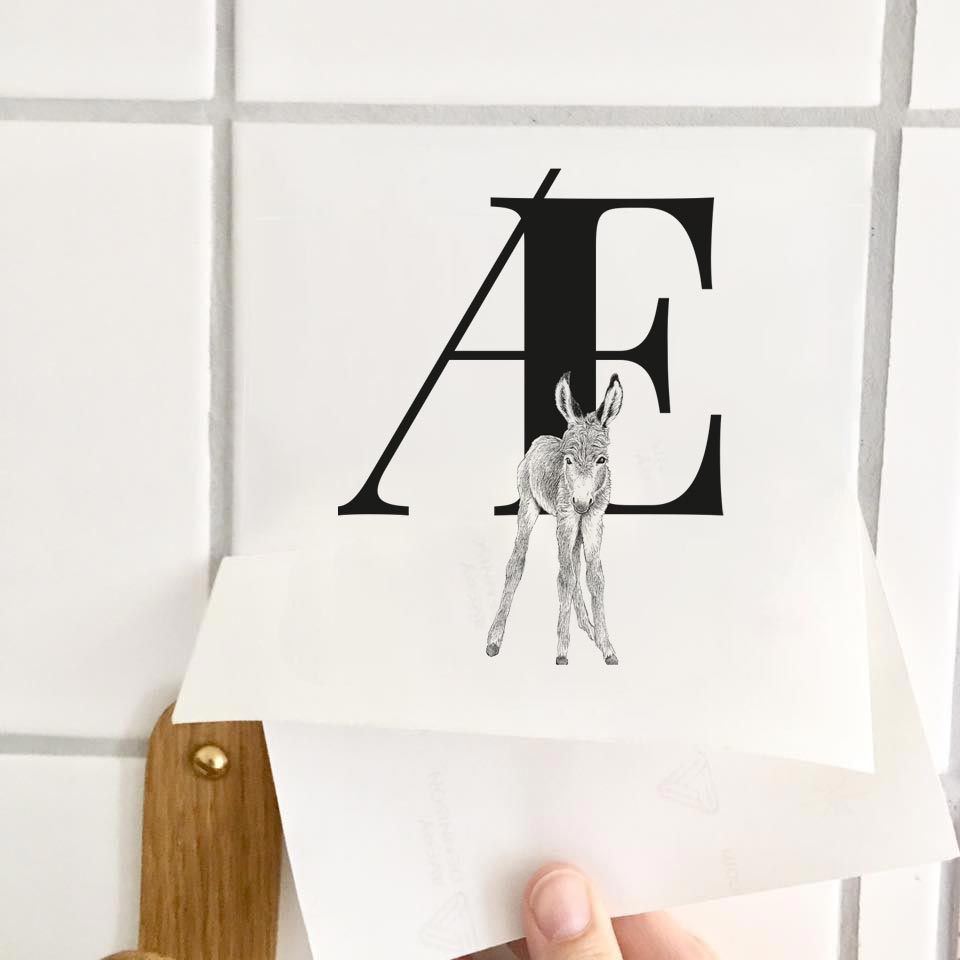 Bogstav sticker - Æ