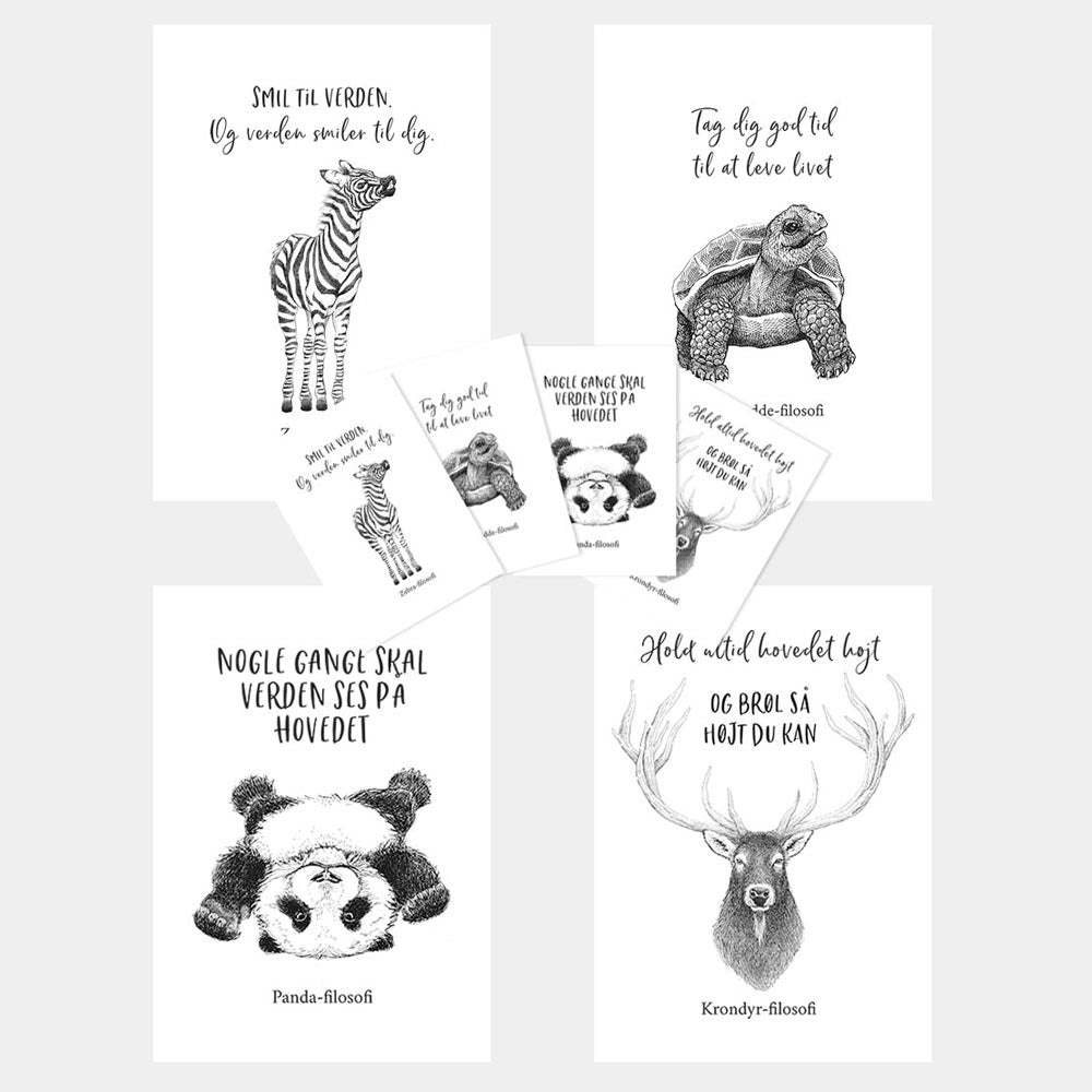 4 valgfri citatplakater + 4 gratis kort
