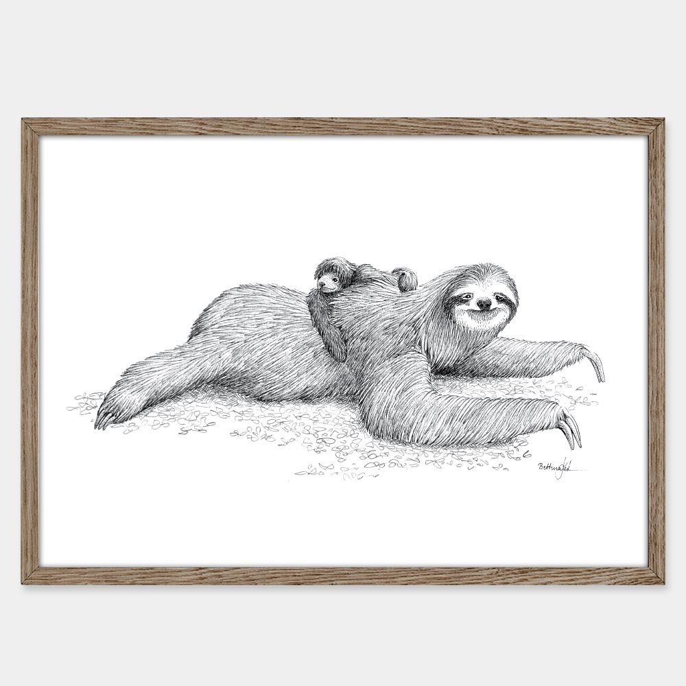 Dovendyr og unge - plakat fra Draw Doodles Study