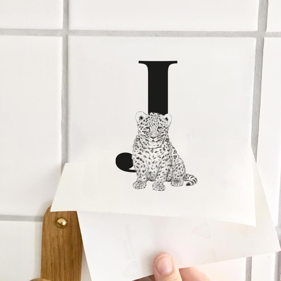 Bogstav sticker - J