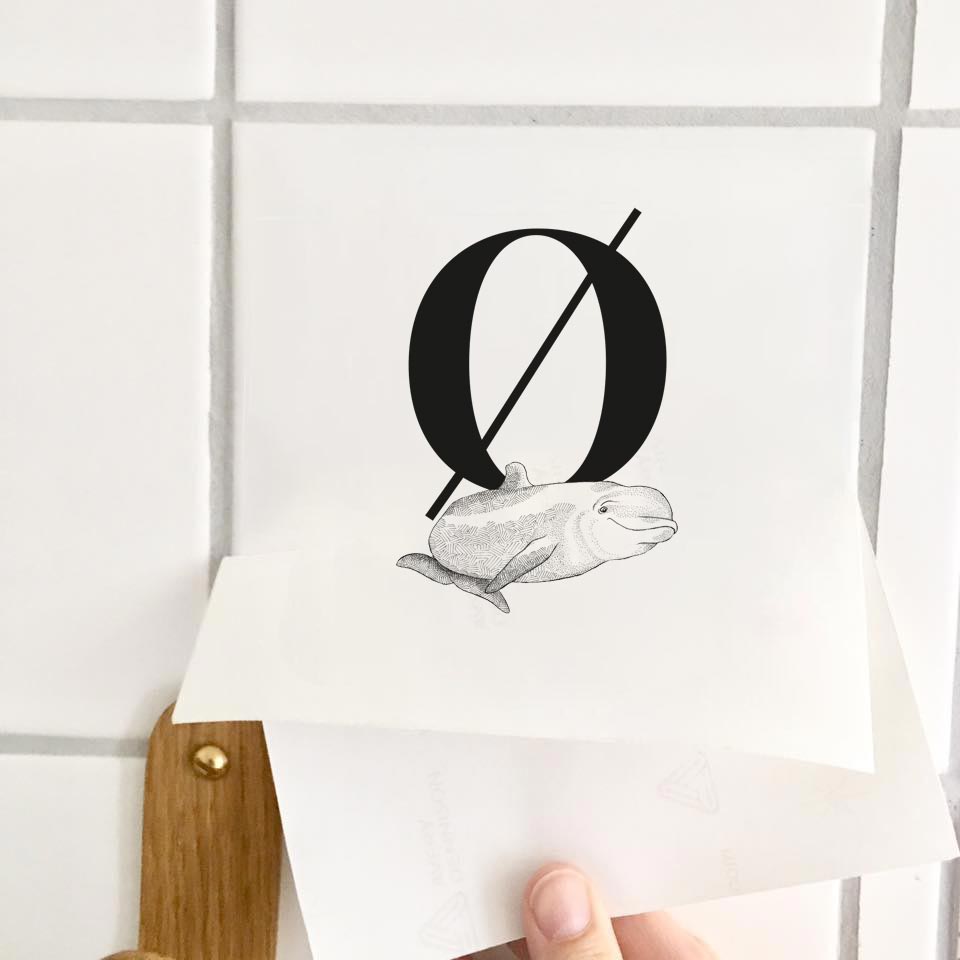 Bogstav sticker - Ø