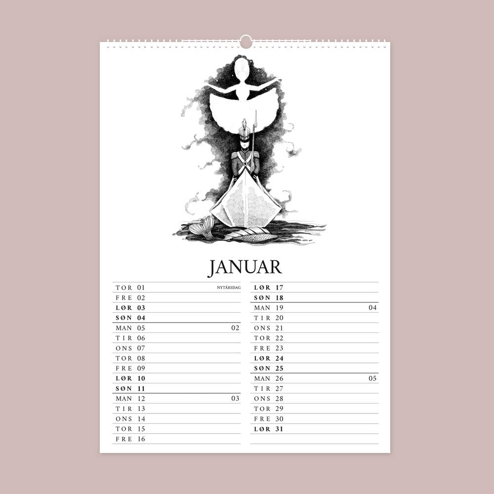 2026 vægkalender - H.C. Andersens eventyr