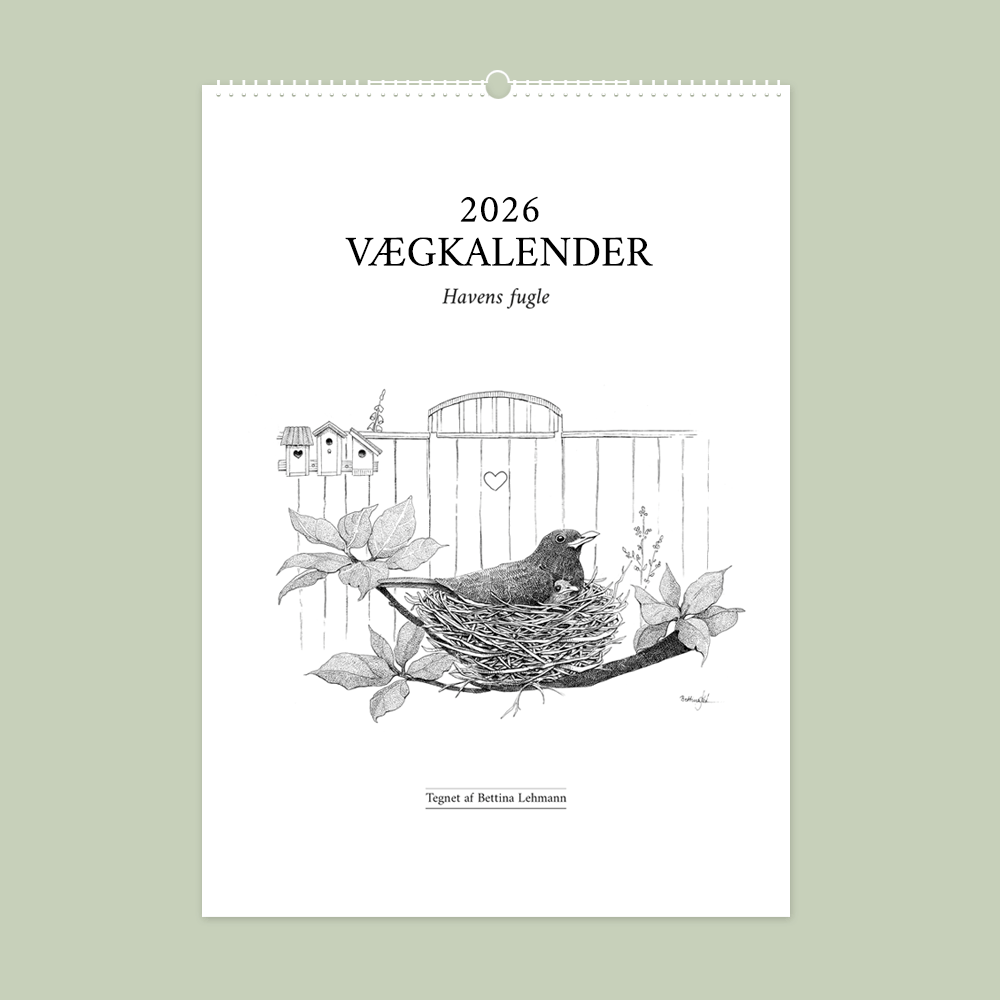 2026 vægkalender - Havens fugle