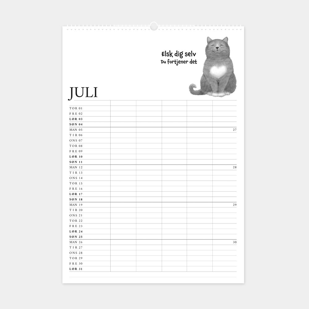 2027 familiekalender - Sæt pris på de små ting