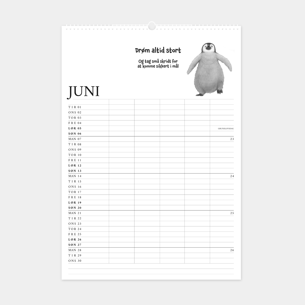 2027 familiekalender - Sæt pris på de små ting