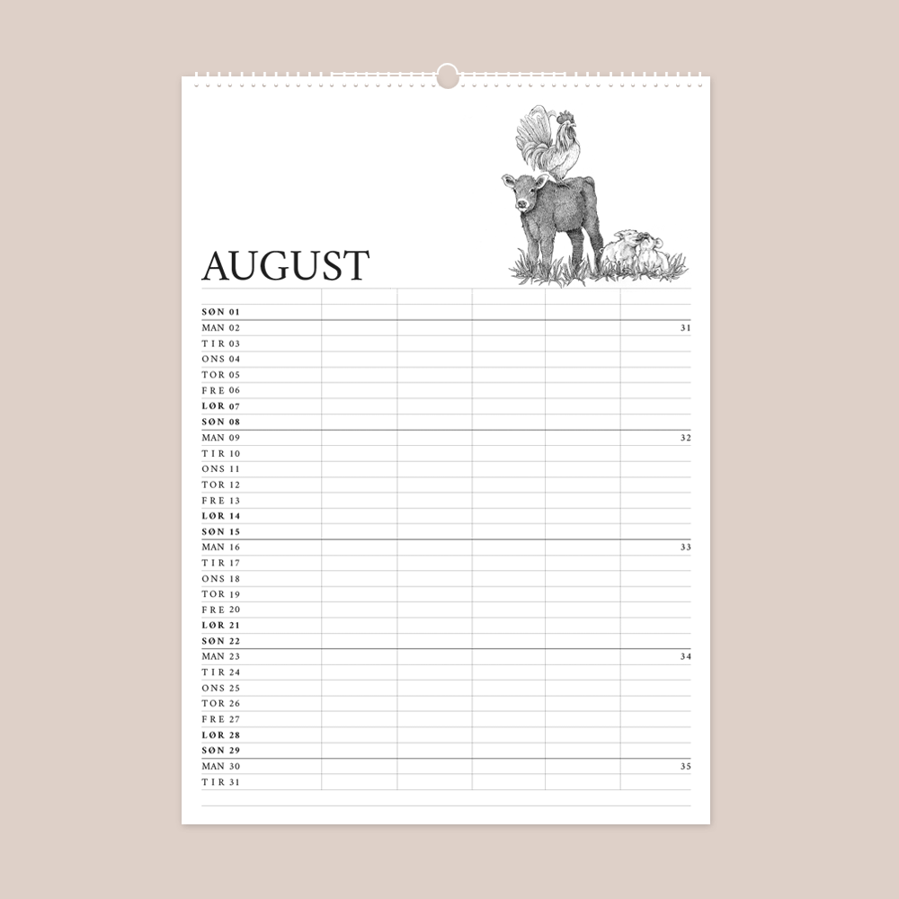 2027 familiekalender - Gemt men ikke glemt