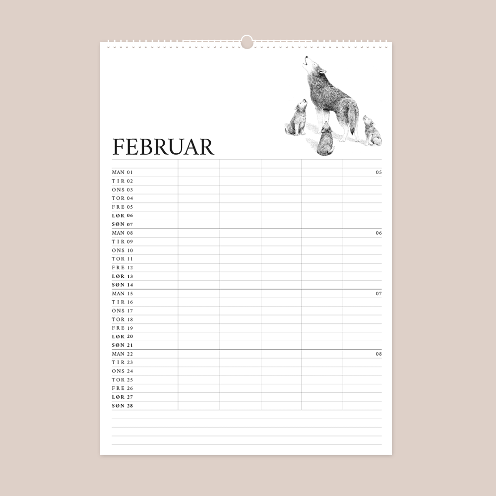 2027 familiekalender - Gemt men ikke glemt