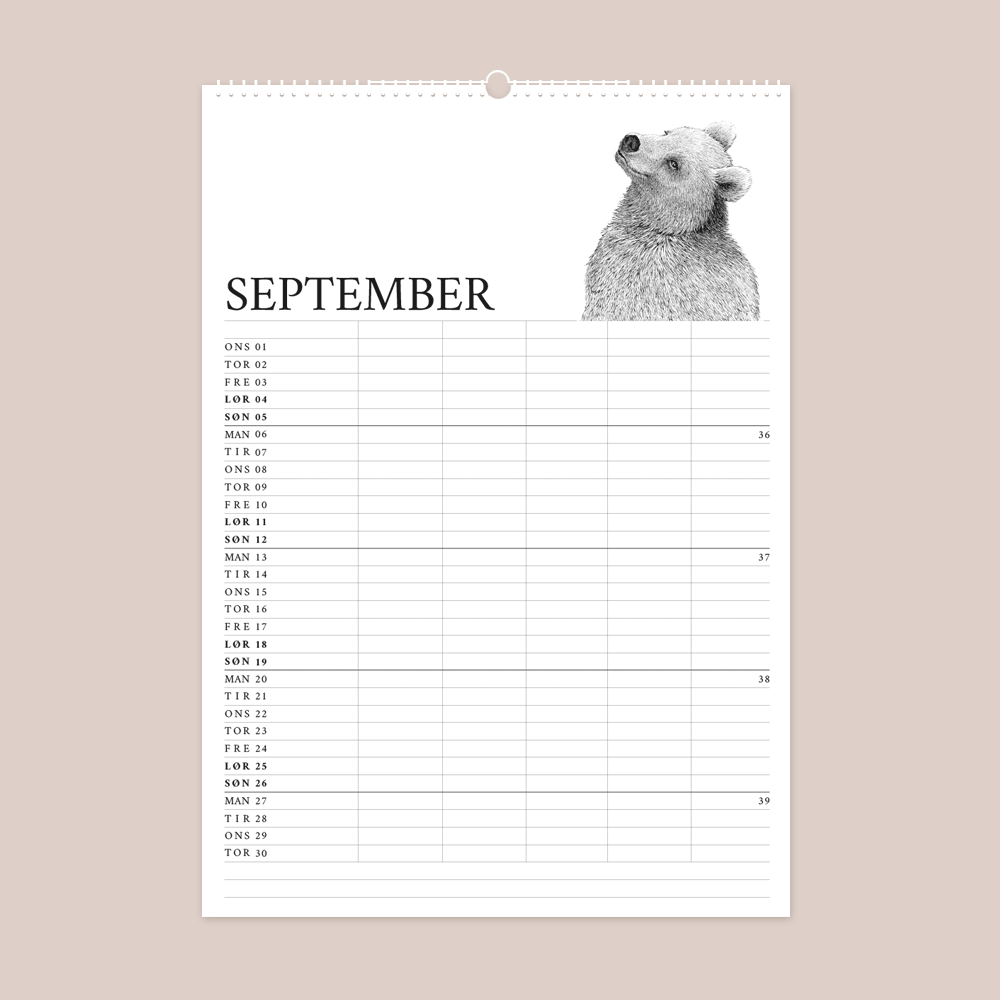 2027 familiekalender - Gemt men ikke glemt