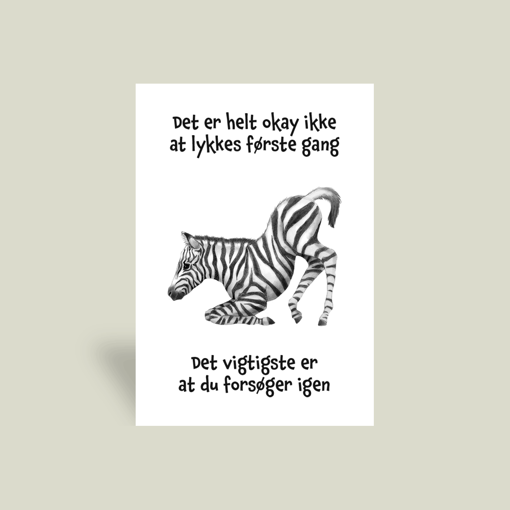 Kort - "Det er okay ikke at lykkes første gang."