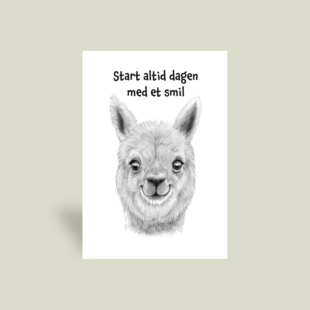 Kort - "Start dagen med et smil."