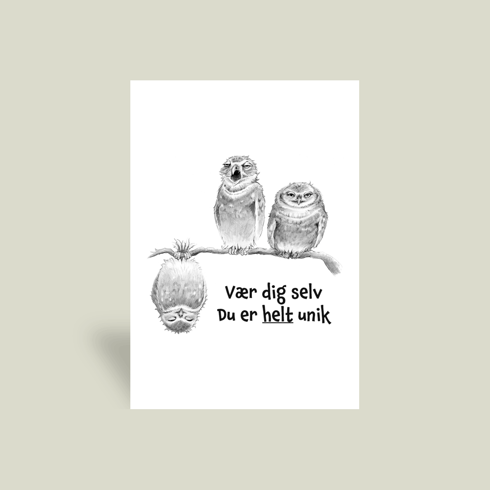 Kort - "Vær dig selv. Du er helt unik."