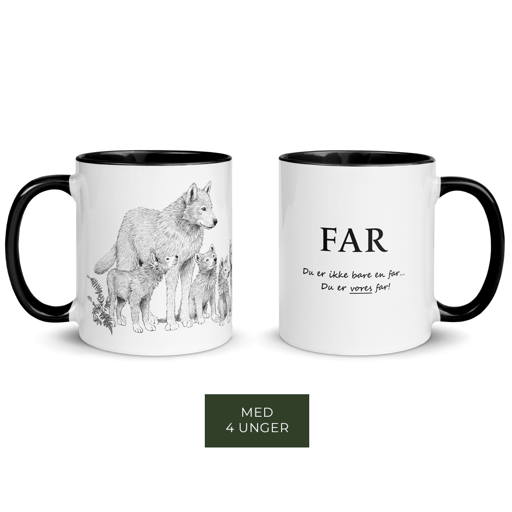 Fars krus - Far med 4 unger