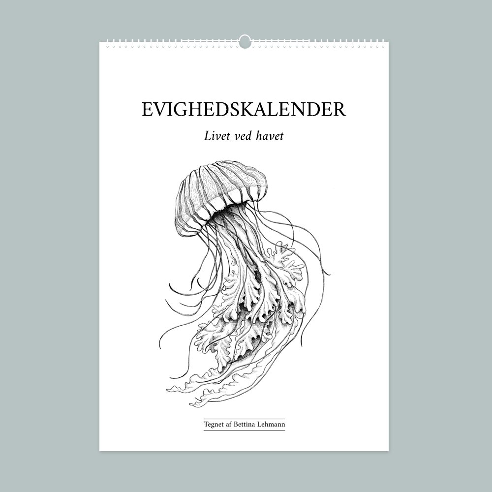 Evighedskalender til fødselsdage og vigtige datoer. Størrelse A3 trykt på 300 g kvalitetspapir