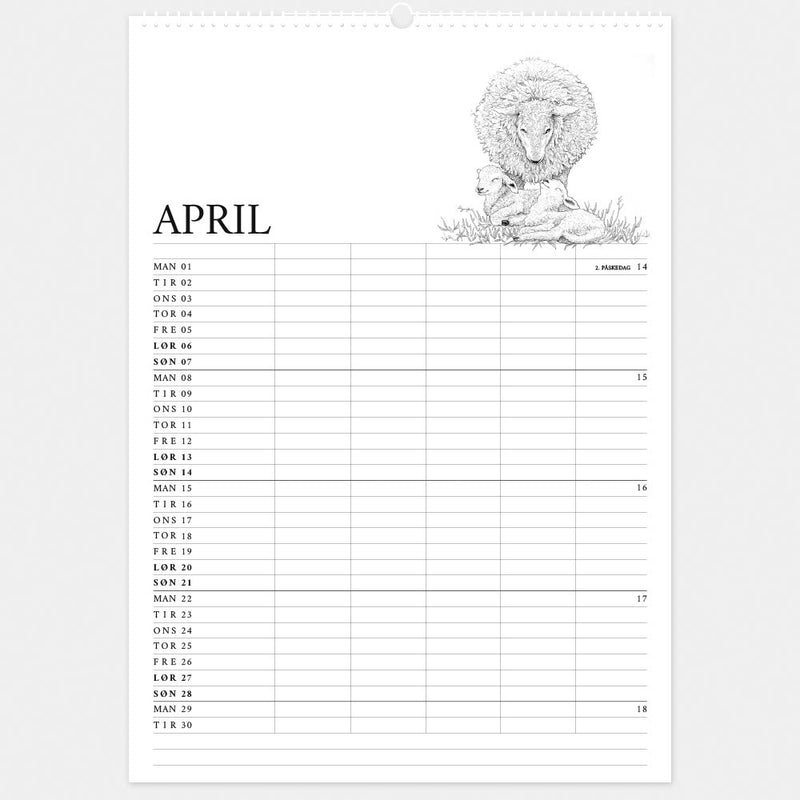2024 familiekalender
