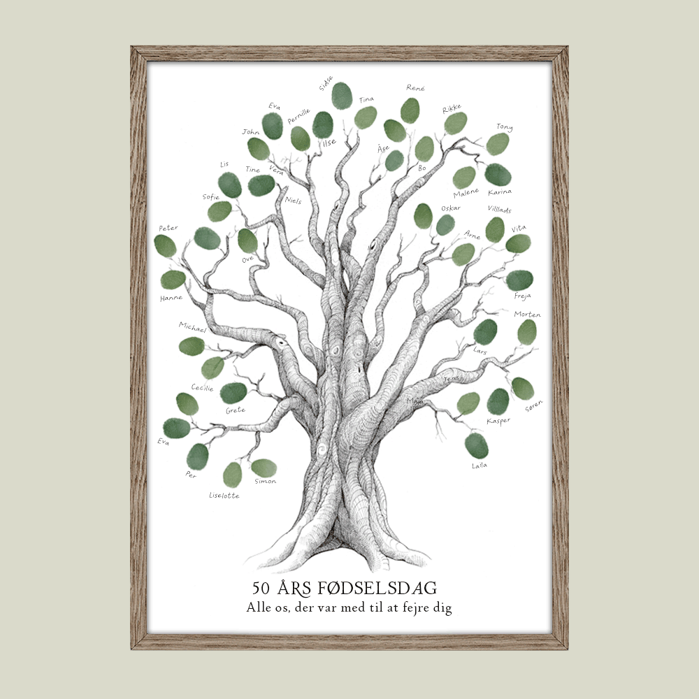 Fingeraftryksplakat // Egetræ