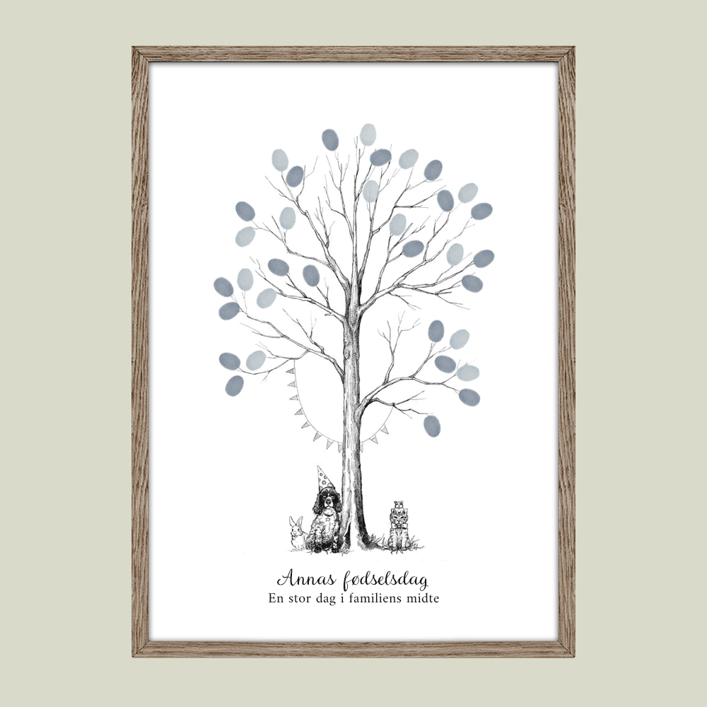 Fingeraftryksplakat // Fødselsdag