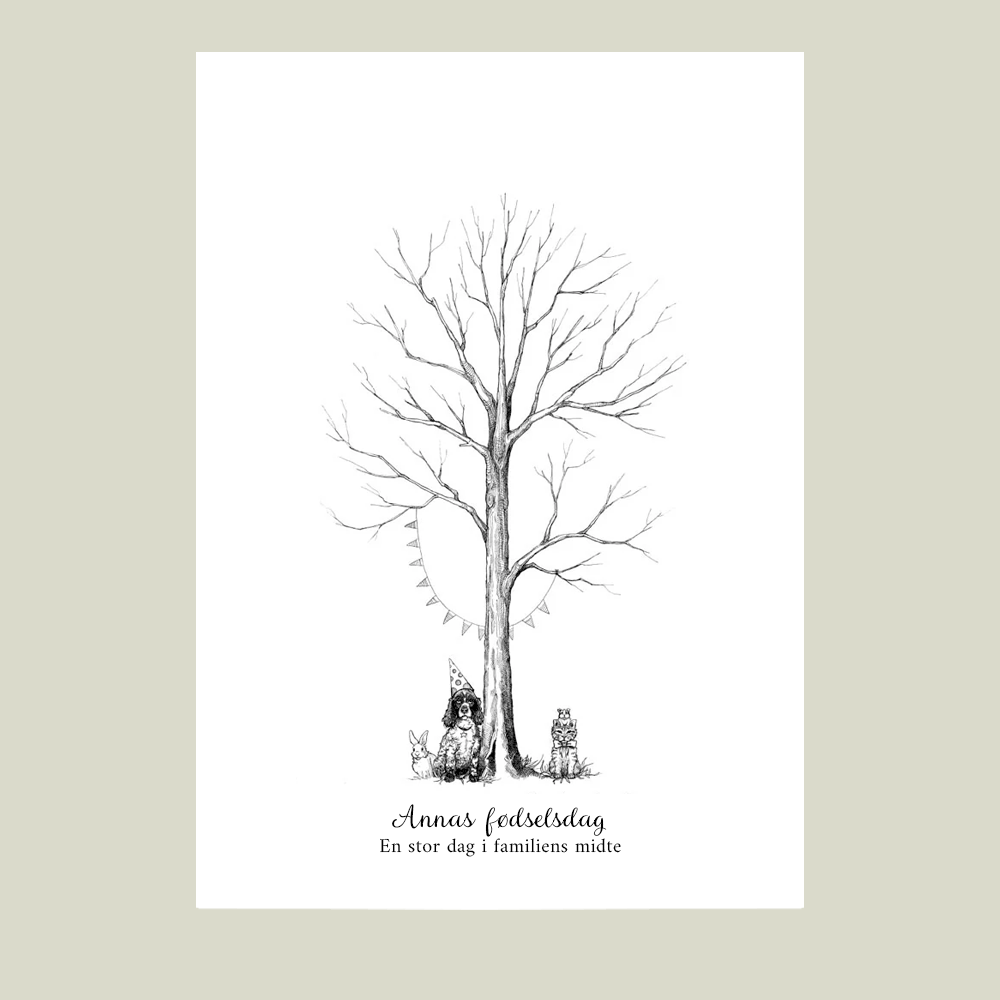 Fingeraftryksplakat // Fødselsdag