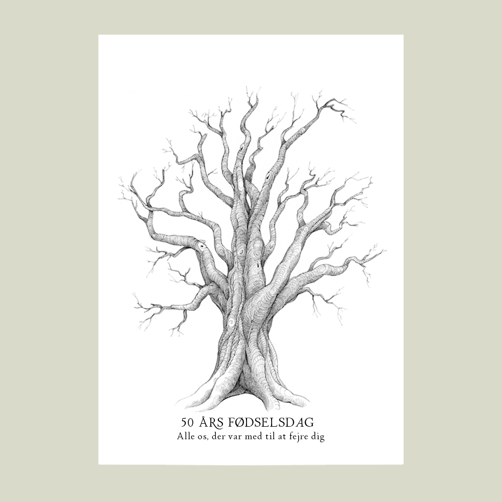 Fingeraftryksplakat // Egetræ