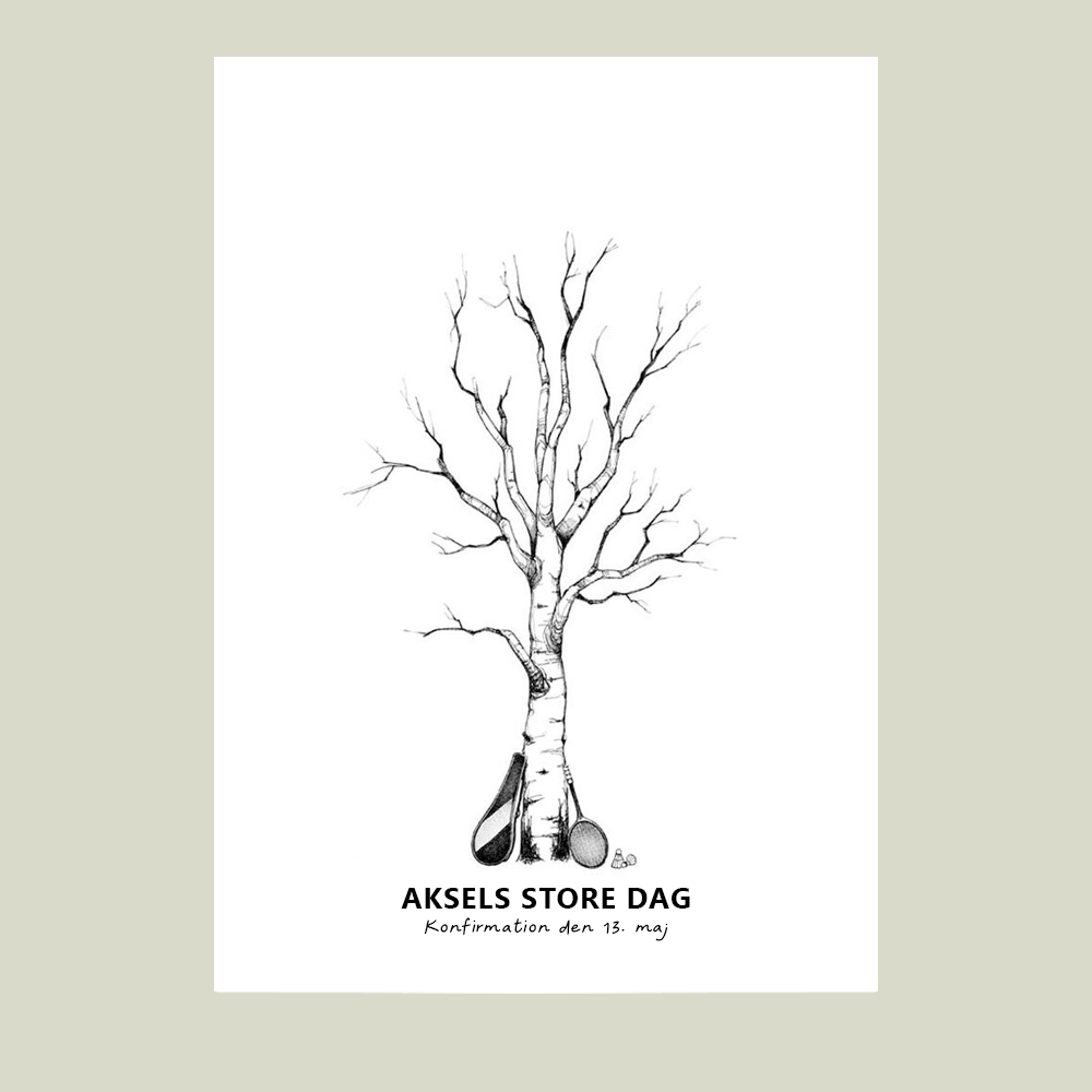 Fingeraftryksplakat // Badminton