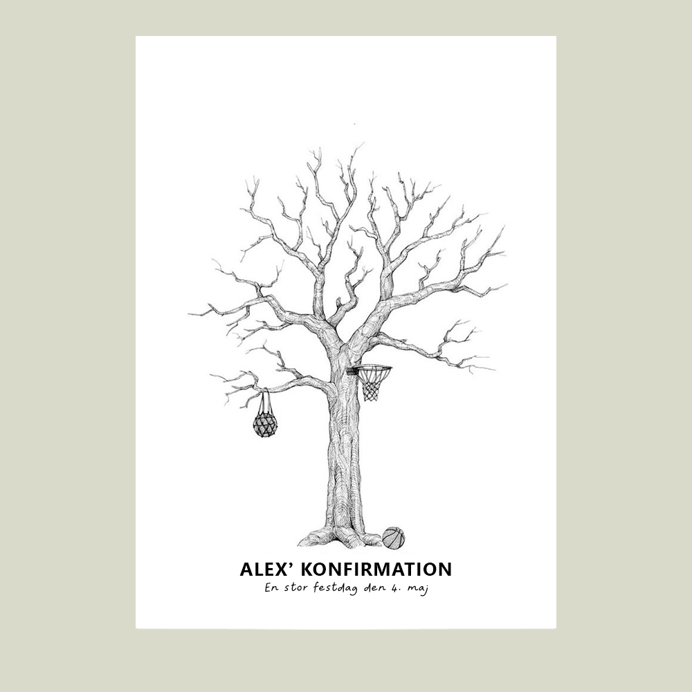 Fingeraftryksplakat // Basketball