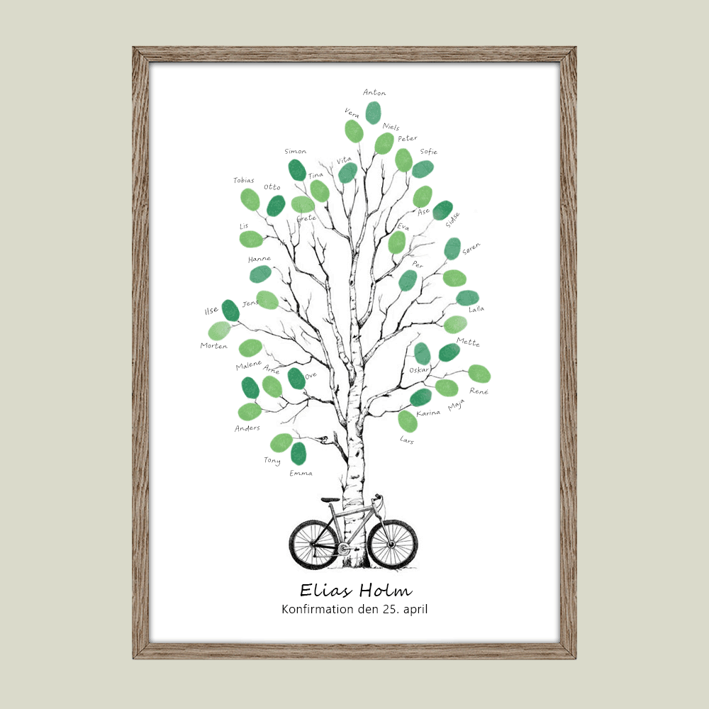 Fingeraftryksplakat // Cykel