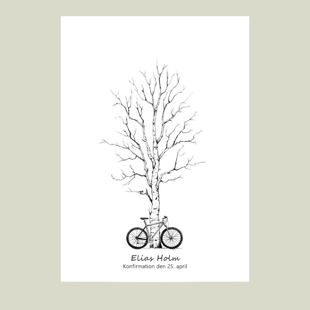 Fingeraftryksplakat // Cykel