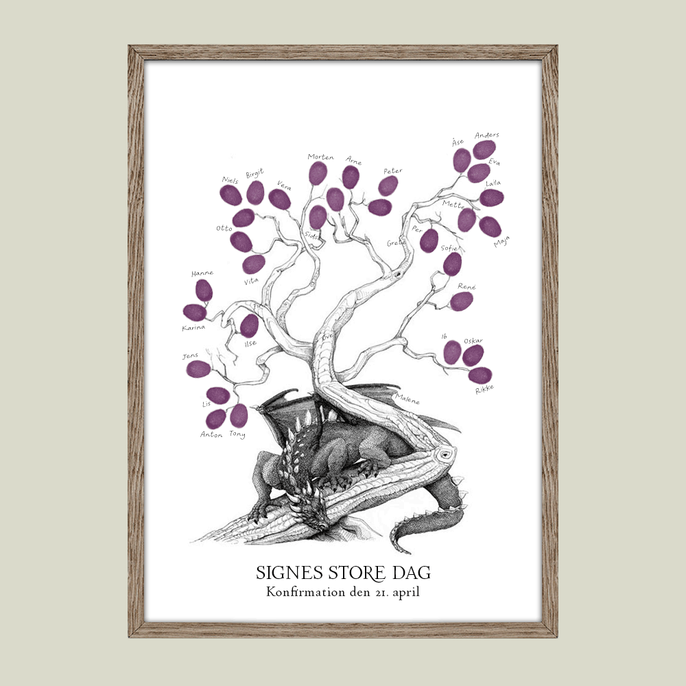 Fingeraftryksplakat // Drage