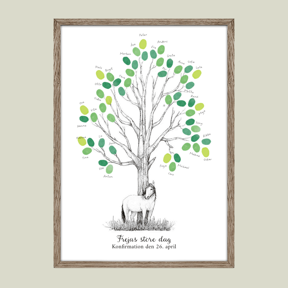 Fingeraftryksplakat // Hest