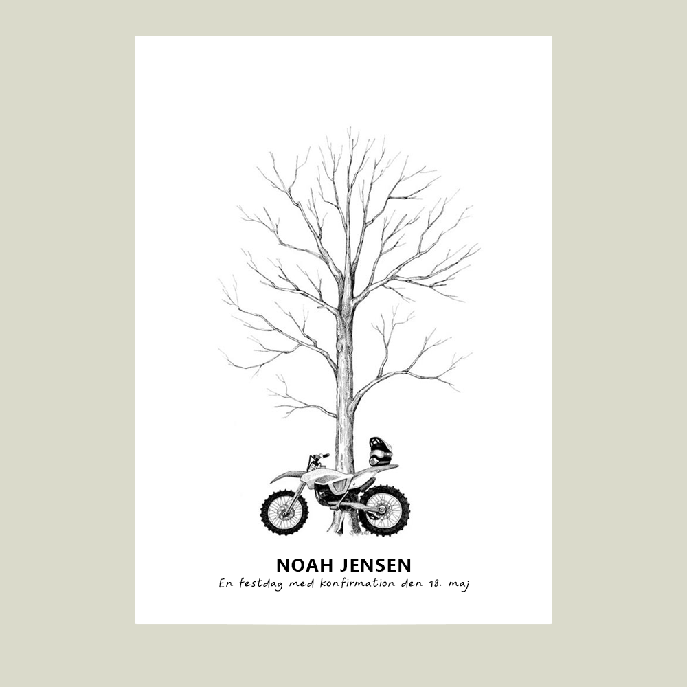 Fingeraftryksplakat // Motocross