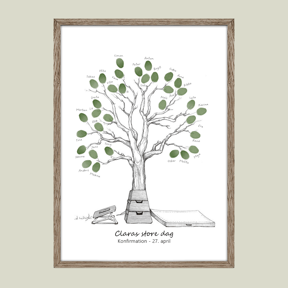 Fingeraftryksplakat // Springgymnastik