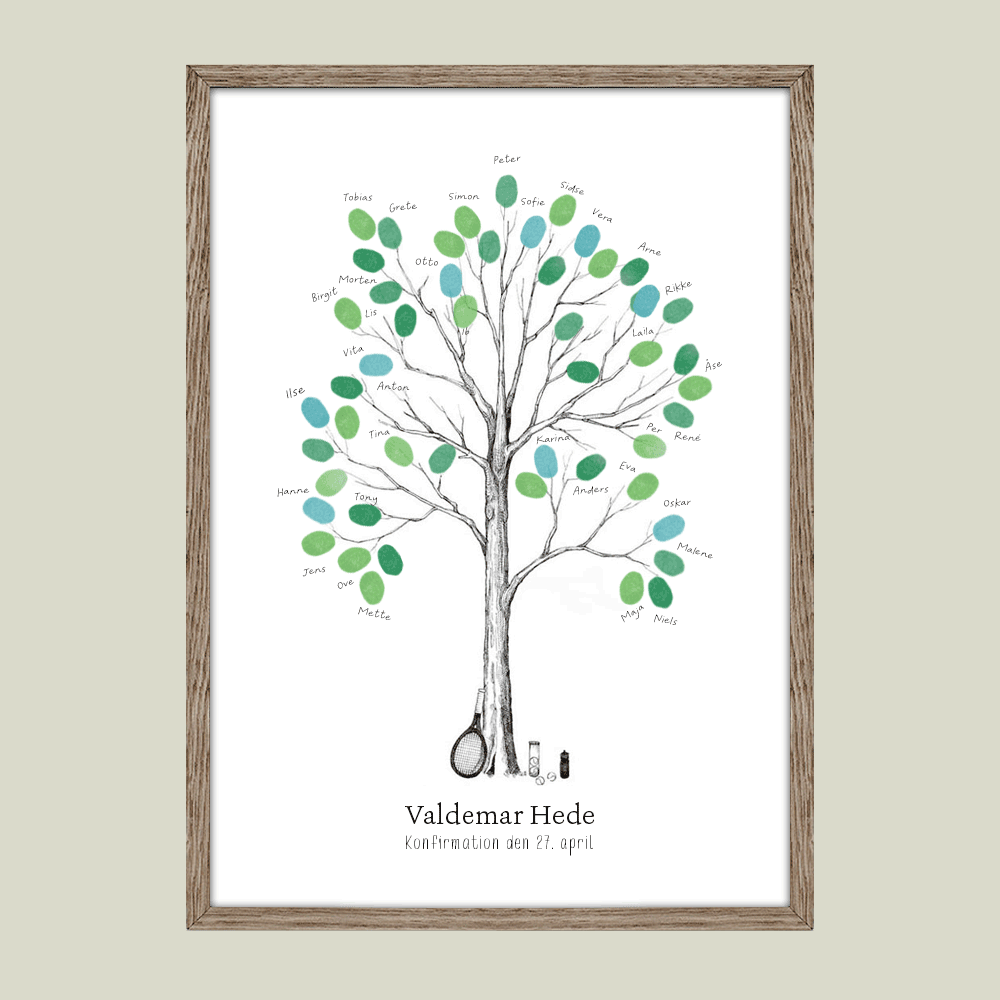 Fingeraftryksplakat // Tennis