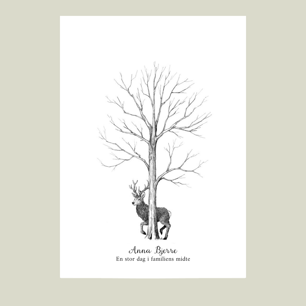 Fingeraftryksplakat // Kronhjort